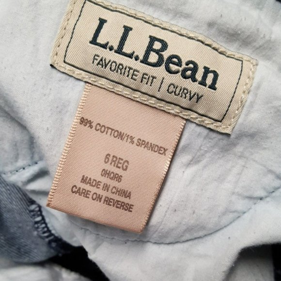 LL BEAN Favorite Fit Womens Sz 6 Dark Wash Curvy Jeans Blue Denim EUC - Picture 6 of 7